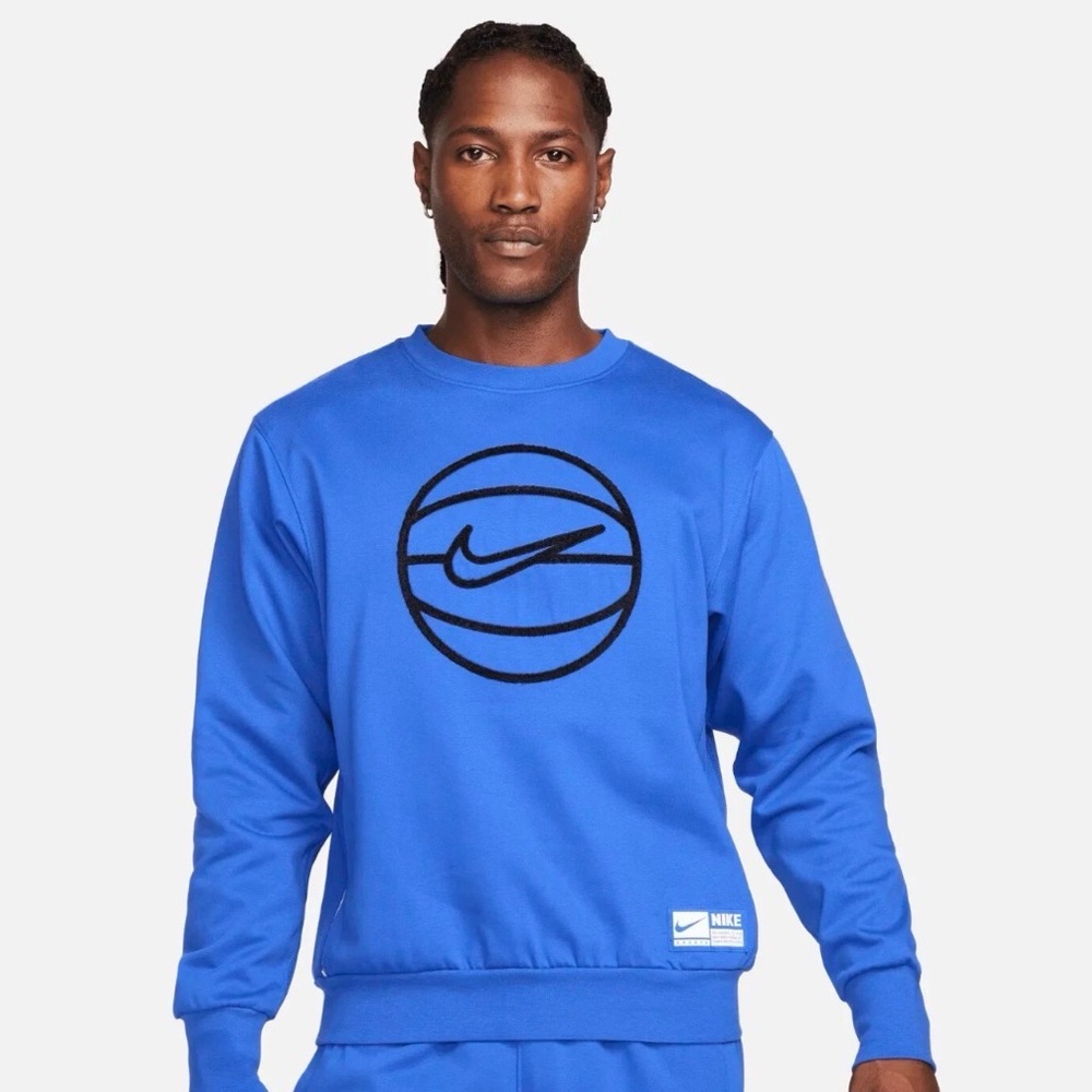 Nike Royal Blue Crewneck Sweatshirt with Black Logo